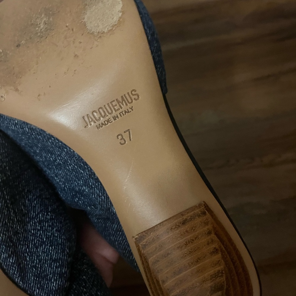 Jacquemus Denim Blue Slide Sandals - SO COMFORTABLE!! - Picture 4 of 6
